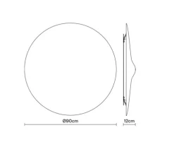Applique ou plafonnier, Acustica F58, Vert d'eau, IP40, LED, 2700K, 3295 lm, Ø90cm, H12cm - Fabbian