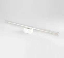 Applique ou plafonnier, Adrien, blanc, ampoule tubulaire transparente, L50cm, H6cm - Zangra