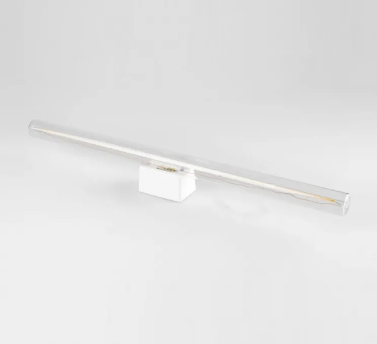 Applique ou plafonnier, Adrien, blanc, ampoule tubulaire transparente, L50cm, H6cm - Zangra