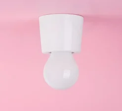 Applique ou plafonnier, Annie, blanc, Ø7,5cm, H6cm - Zangra