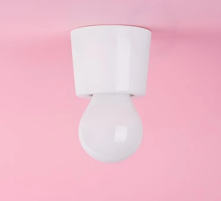 Applique ou plafonnier, Annie, blanc, Ø7,5cm, H6cm - Zangra