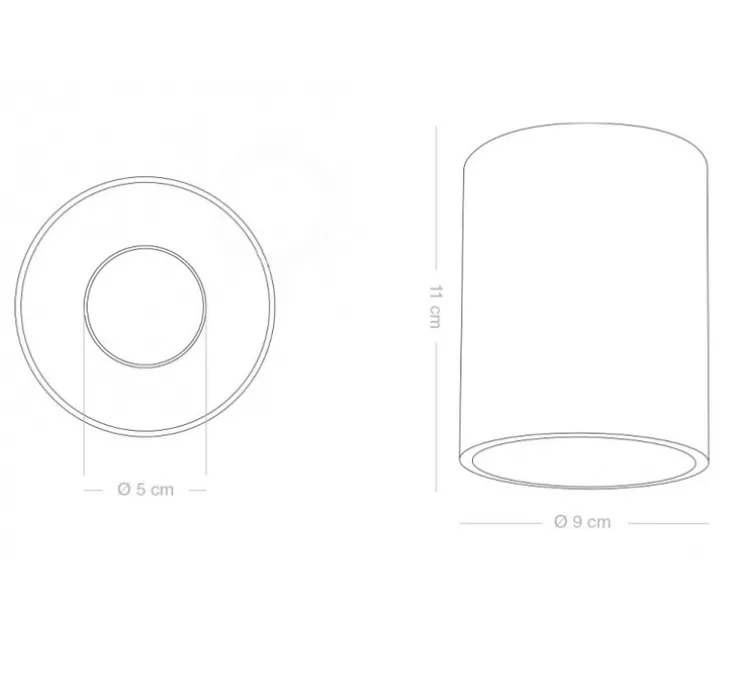 Applique ou plafonnier, Annabelle, bleu, Ø9cm, H11cm - Zangra