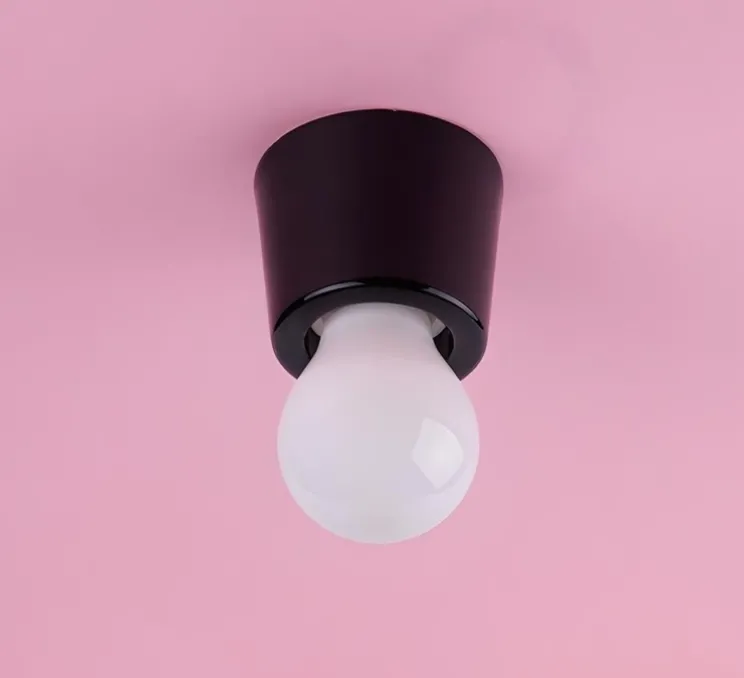 Applique ou plafonnier, Annie, noir, Ø7,5cm, H6cm - Zangra