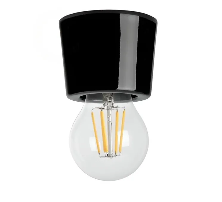 Applique ou plafonnier, Annie, noir, Ø7,5cm, H6cm - Zangra