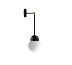 Applique ou plafonnier articulable, Light.036, avec Glass006, noir, LED, Ø14,5cm, H13cm - ZANGRA