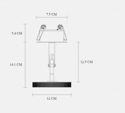 Applique ou plafonnier, Asteria spot, Acier brossé, LED, dim, 3000K, 500 lm, Ø12cm, H14,1cm - Umage