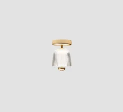 Applique ou plafonnier, Asteea, laiton satiné, Ø12,5cm, H18,6cm-Nuura