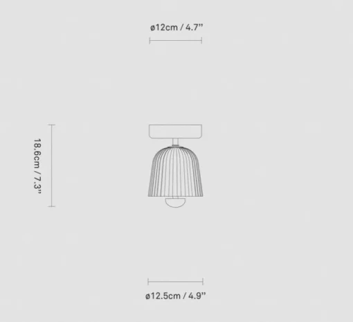 Applique ou plafonnier, Asteea, laiton satiné, Ø12,5cm, H18,6cm-Nuura