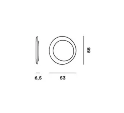 Applique ou plafonnier, Bahia mini, blanc, LED, 2850K, 2425lm, L53cm, H55cm - Foscarini