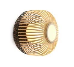 Applique ou plafonnier, Bamboo Light XS, noir, Ø27cm, H22cm - Forestier