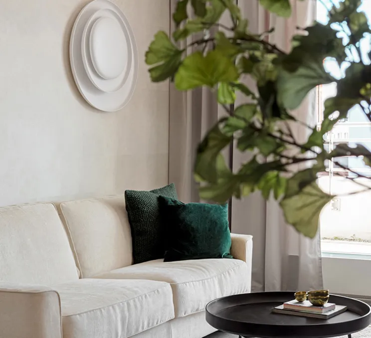 Applique ou plafonnier, Bahia, variable, blanc, LED, 2850K, 4850lm, L70cm, H76cm - Foscarini