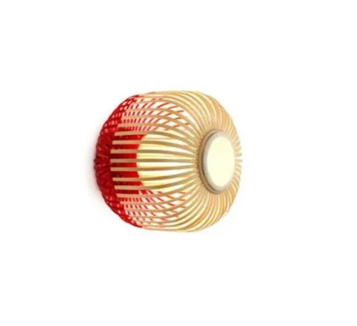 Applique ou plafonnier, Bamboo Light XS, rouge, Ø27cm, H20cm - Forestier