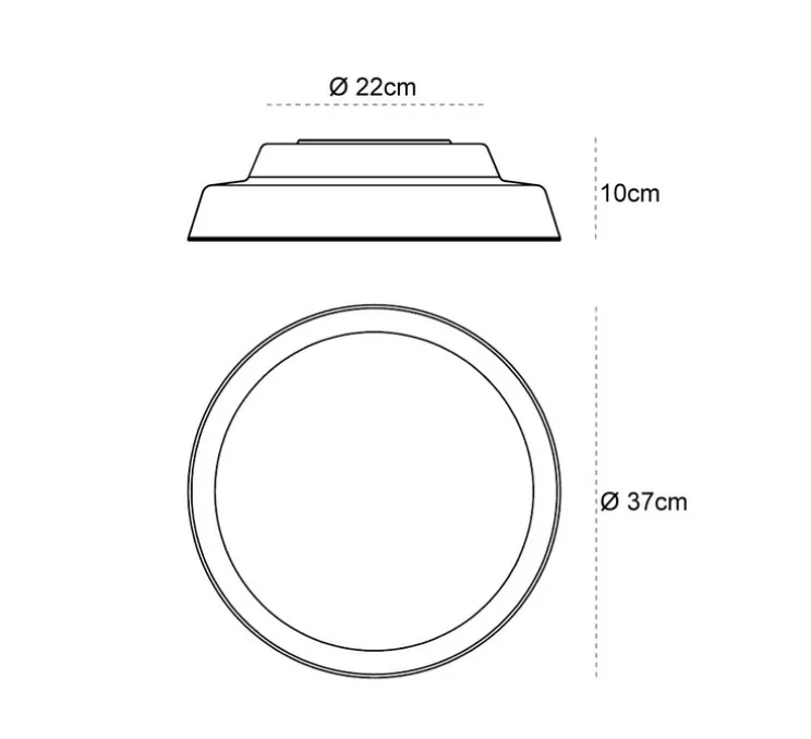 Applique ou Plafonnier, Boop !, blanc, LED, 2700K, 2300lm, Ø37cm, H10cm - Carpyen