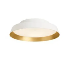 Applique ou Plafonnier, Boop!, blanc, or, LED, 2700K, 2300lm, Ø37cm, H10cm - Carpyen