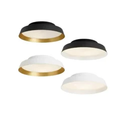 Applique ou Plafonnier, Boop!, blanc, or, LED, 2700K, 2300lm, Ø37cm, H10cm - Carpyen