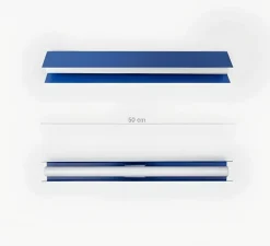 Applique ou plafonnier, Brad, bleu, L50cm, H5cm - Zangra