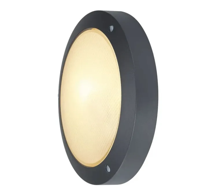 Applique ou plafonnier, Bulan, Anthracite, IP44, Ø27cm, H7cm - Slv