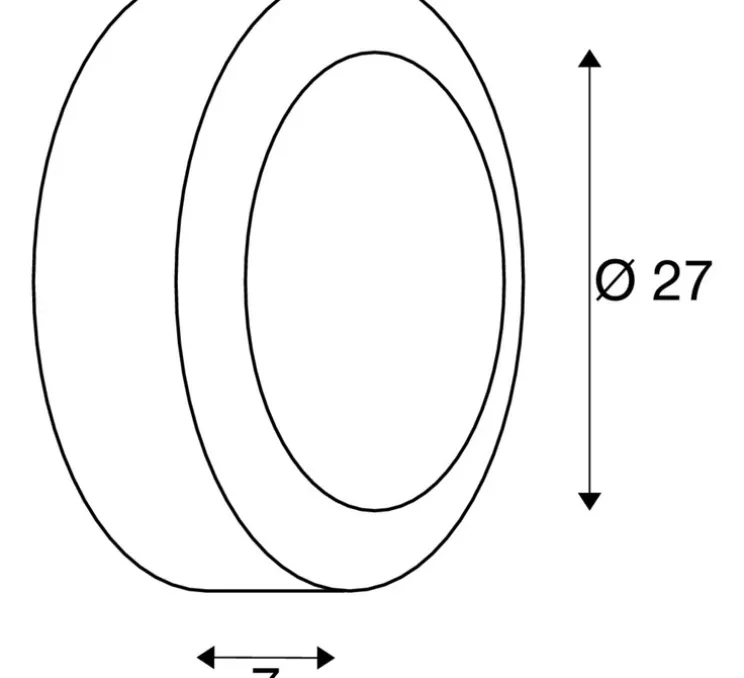Applique ou plafonnier, Bulan, Anthracite, IP44, Ø27cm, H7cm - Slv