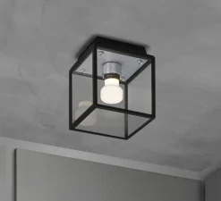 Applique ou plafonnier, Caged wet, petit, gris acier, IP44, L16,9cm, H17,3cm - Buster & Punch