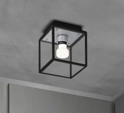 Applique ou plafonnier, Caged wet, petit, gris acier, IP44, L16,9cm, H17,3cm - Buster & Punch