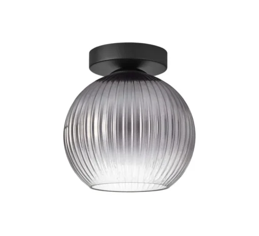 Applique ou plafonnier, Canica, verre fumé, Ø20cm, H21cm - MDC