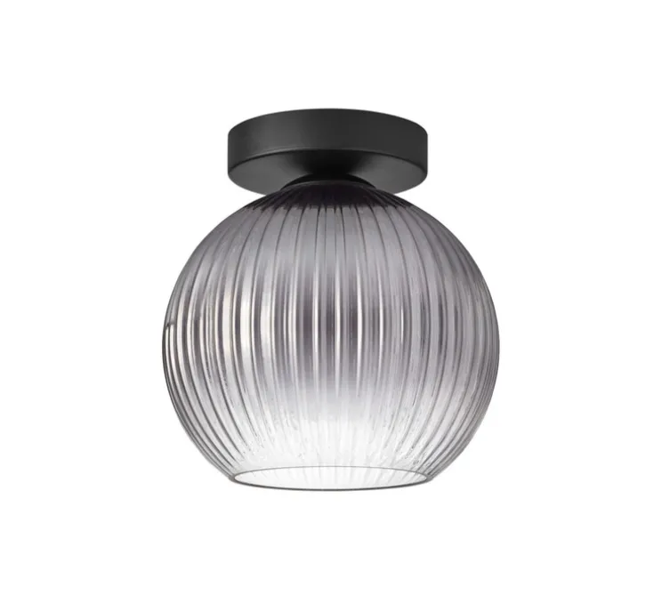 Applique ou plafonnier, Canica, verre fumé, Ø20cm, H21cm - MDC