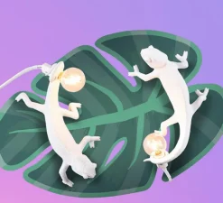 Applique ou plafonnier caméléon, Chameleon Lamp Going Down, blanc, L21cm, H10cm - Seletti