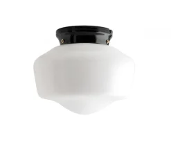 Applique ou plafonnier, Chaella, avec glass.L.002, noir, Ø25cm, H23cm - Zangra