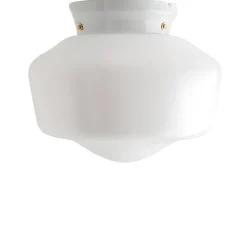 Applique ou plafonnier, Chaella, avec glass.L.002, blanc, verre opalin, Ø25cm, H23cm - Zangra