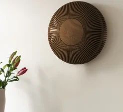 Applique ou plafonnier, Clava Up, Large, chêne foncé, Ø49cm, H16cm - Umage