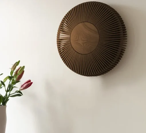 Applique ou plafonnier, Clava Up, Large, chêne foncé, Ø49cm, H16cm - Umage