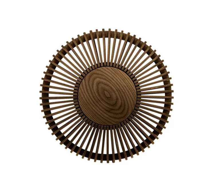 Applique ou plafonnier, Clava Up, chêne foncé, Ø35cm, H16cm - Umage