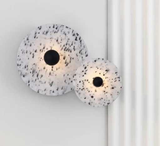 Applique ou plafonnier, Confetti 300, noir et blanc, L30cm, P14cm - Faro