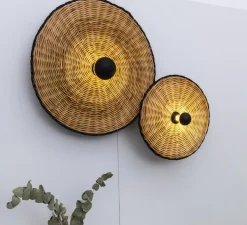 Applique ou plafonnier, Costas 400 H140, noir mat, Ø40cm, P14cm - Faro