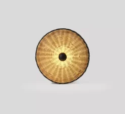 Applique ou plafonnier, Costas 400 H140, noir mat, Ø40cm, P14cm - Faro