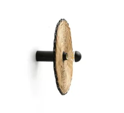 Applique ou plafonnier, Costas 400 H140, noir mat, Ø40cm, P14cm - Faro