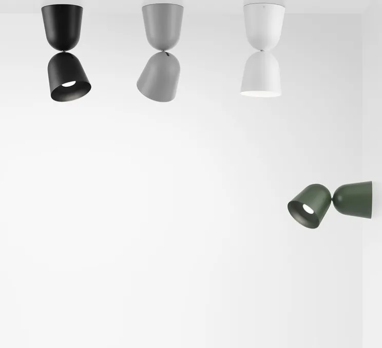 Applique ou plafonnier, Convex, noir, LED, 4000K, 1250 lm, Ø12,4cm, H25,4cm - Zero