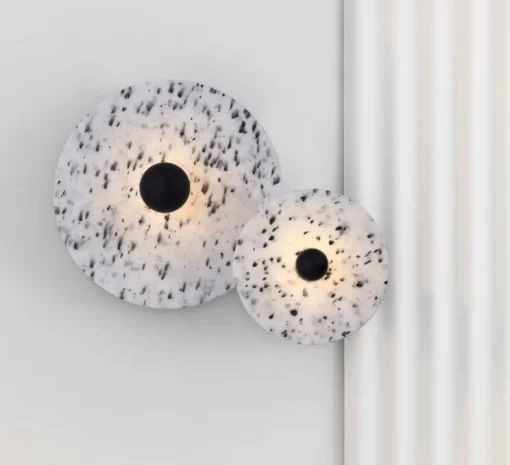 Applique ou plafonnier, Confetti 300, noir et blanc, L30cm, P7cm - Faro