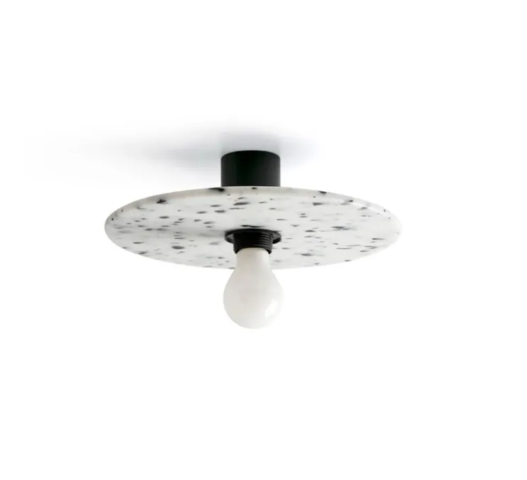 Applique ou plafonnier, Confetti 300, noir et blanc, L30cm, P7cm - Faro