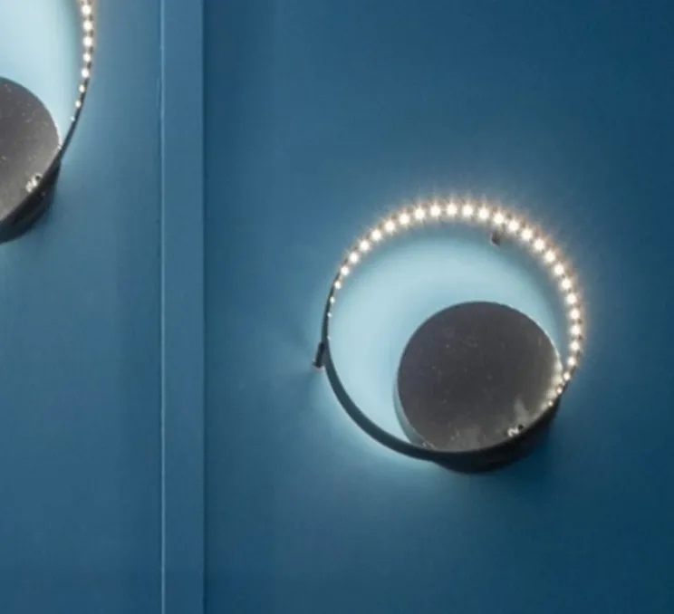 Applique ou plafonnier, Curve 30, noir, LED, dim, 2700K, 528 lm, Ø32cm, P8cm - Le Deun