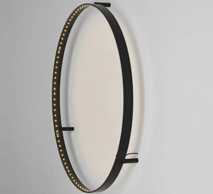Applique ou plafonnier, Curve 60, avec alimentation déportée, noir, LED, dim, 2700K, 1056 lm, Ø62cm, H8cm - Le Deun