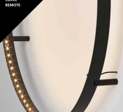 Applique ou plafonnier, Curve 60, avec alimentation déportée, noir, LED, dim, 2700K, 1056 lm, Ø62cm, H8cm - Le Deun