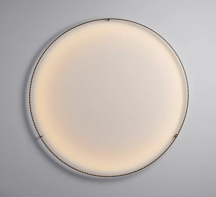 Applique ou plafonnier, Curve 120, avec alimentation déportée, noir, LED, dim, 2700K, 2112 lm, Ø123cm, H8cm - Le Deun