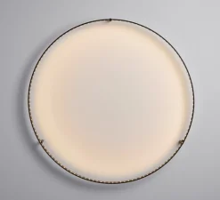 Applique ou plafonnier, Curve 80, avec alimentation déportée, noir, LED, dim, 2700K, 1400 lm, Ø83cm, H8cm - Le Deun