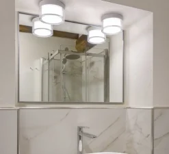 Applique ou plafonnier, Cyft, noir, IP44, LED, dim, 2700-3000-4000K, 330 / 350 / 380 lm, Ø13,2cm, H7,9cm - SLV