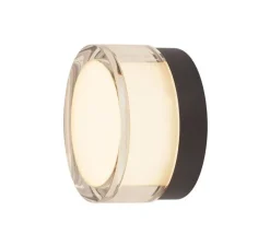 Applique ou plafonnier, Cyft, noir, IP44, LED, dim, 2700-3000-4000K, 330 / 350 / 380 lm, Ø13,2cm, H7,9cm - SLV