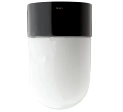 Applique ou plafonnier de salle de bain, Light.O.005, avec Glass 10, noir, IP54, H8,5cm, Ø8,5cm - Zangra