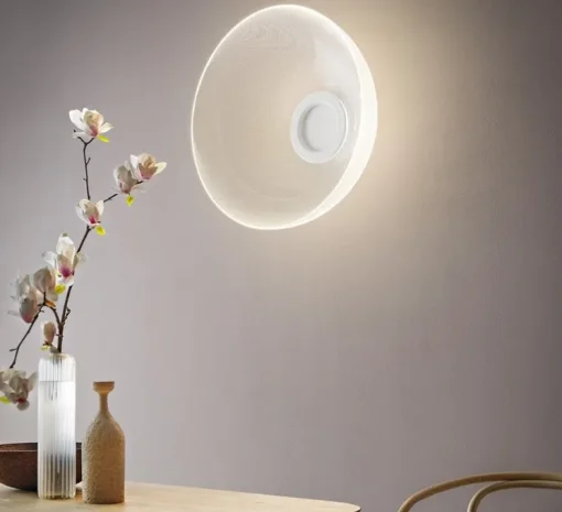 Applique ou plafonnier, Demi, transparent, blanc, LED, dim, 3000K, 3748 lm, Ø70cm, H29,6cm - Stilnovo