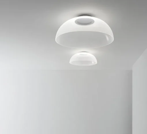 Applique ou plafonnier, Demi, transparent, blanc, LED, dim, 3000K, 3748 lm, Ø70cm, H29,6cm - Stilnovo