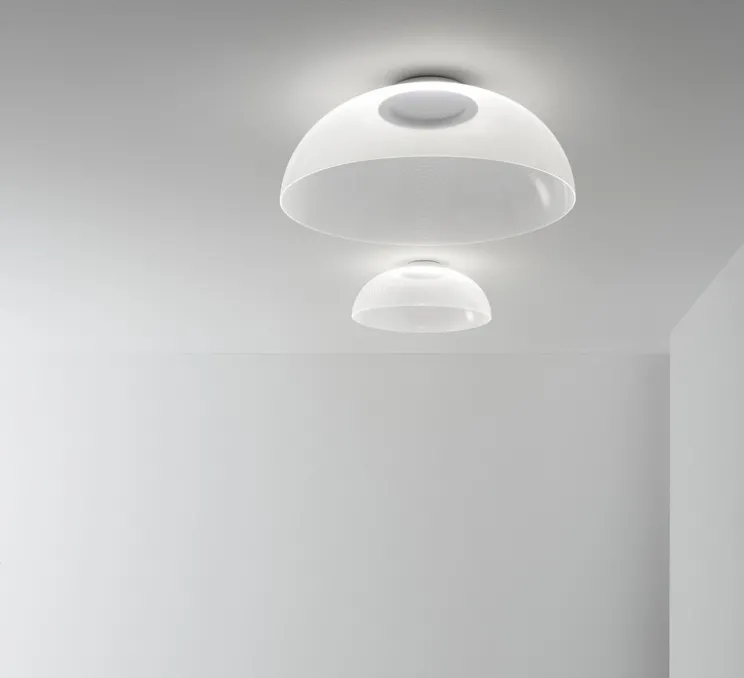 Applique ou plafonnier, Demi, transparent, blanc, LED, dim, 3000K, 3748 lm, Ø70cm, H29,6cm - Stilnovo